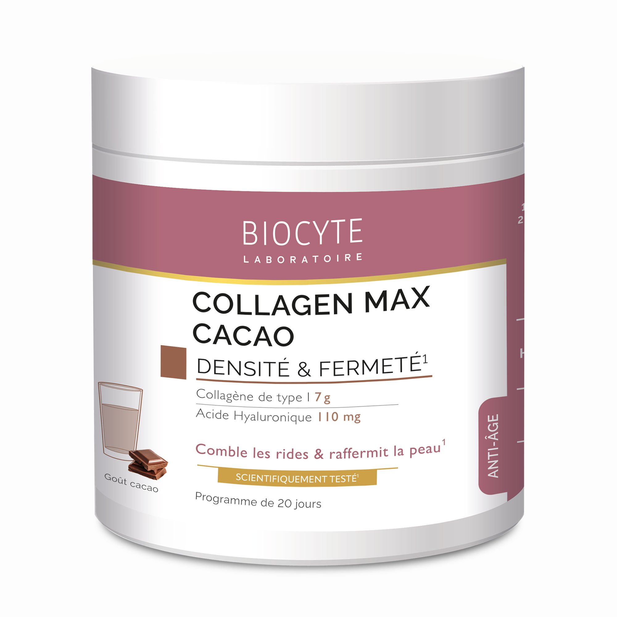 Колаген + Гіалуронова кислота Biocyte Collagen Max Cacao зі смаком какао, в порошку, 260 г